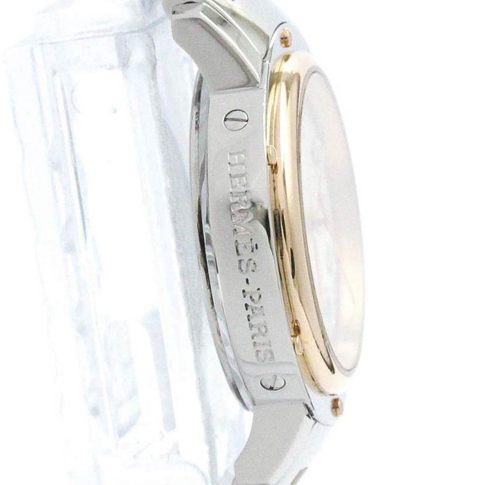 HERMES Clipper Pink Gold Plated Steel Watch CP1.221 BF576524 - Picture 8 of 8